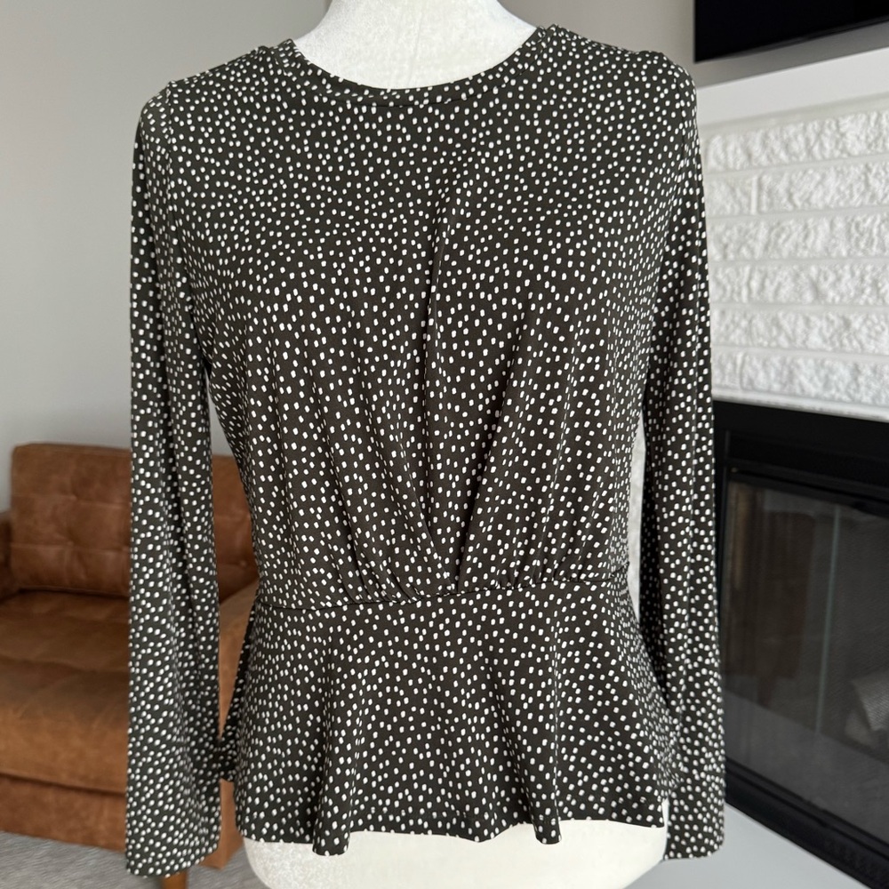 SOLD - NWT Banana Republic Gathered Peplum Top - S